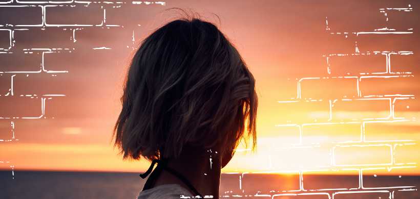 mujer mirando al horizonte