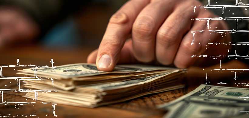 dinero encima de una mesa