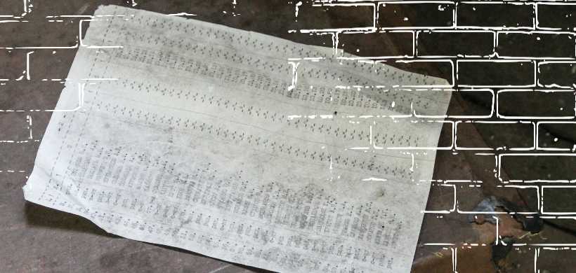 un papel escrito